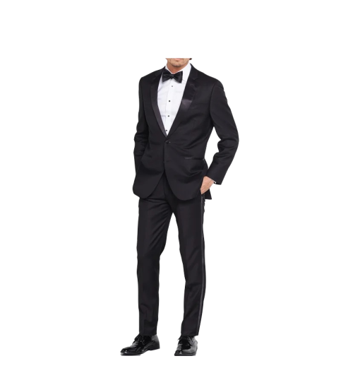 black notch lapel tuxedo for men
