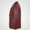 Brandon Tan Men's Leather Blazer Jacket