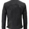 Johnson Diamond Classic Men's Black Cafe Racer Biker Jacket - Image 4