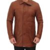 Men's Vintage Leather Car Coat
