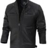 Johnson Diamond Classic Men's Black Cafe Racer Biker Jacket - Image 2
