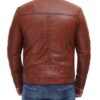 Cafe Racer Tan Men's Leather Jacket - Image 4