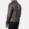 Men's Distressed Brown Double Rider Leather Jacket - Image 4