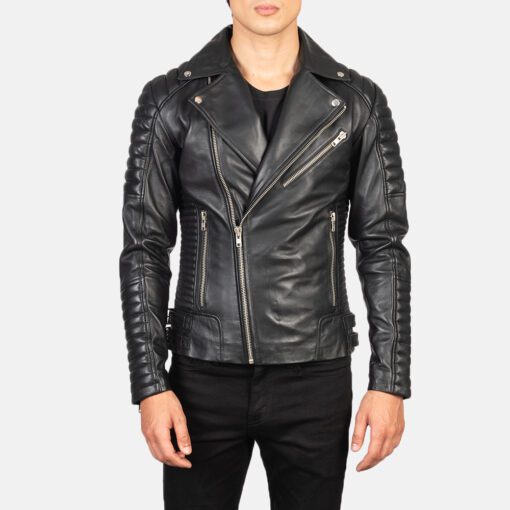 Men's John Black Double Rider Leather Jacket