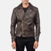 brown double rider jacket best