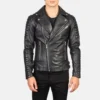 leather double rider jacket