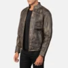Distressed-Brown-Leather-Biker-Jacket