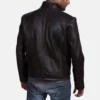 Men's Brown Leather Jacket - Image 3