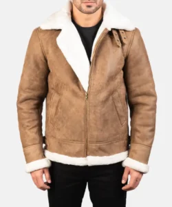 Mens-Distressed-Brown-Leather jacket