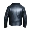 Men’s Bomber Black Sheepskin Leather Shearling Jacket - Image 2