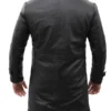 Men’s Bomber Shearling Leather Black Coat - Image 3