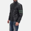 Cowhide Men's Leather Night Trooper Leather Jacket - Image 4
