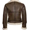 chocolate brown leather bomber jacket