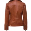 Women's Asymmetrical Moto Jacket with Belt - Image 4