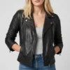Kelly Reilly Yellowstone S4 Beth Dutton Black Leather Jacket - Image 2
