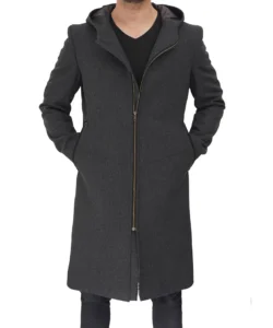 billy modern fit long wool coat