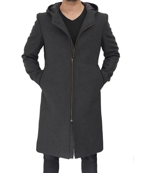 billy modern fit long wool coat