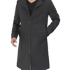 fit long wool coat for mens with hood