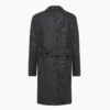 Grey long wool coat