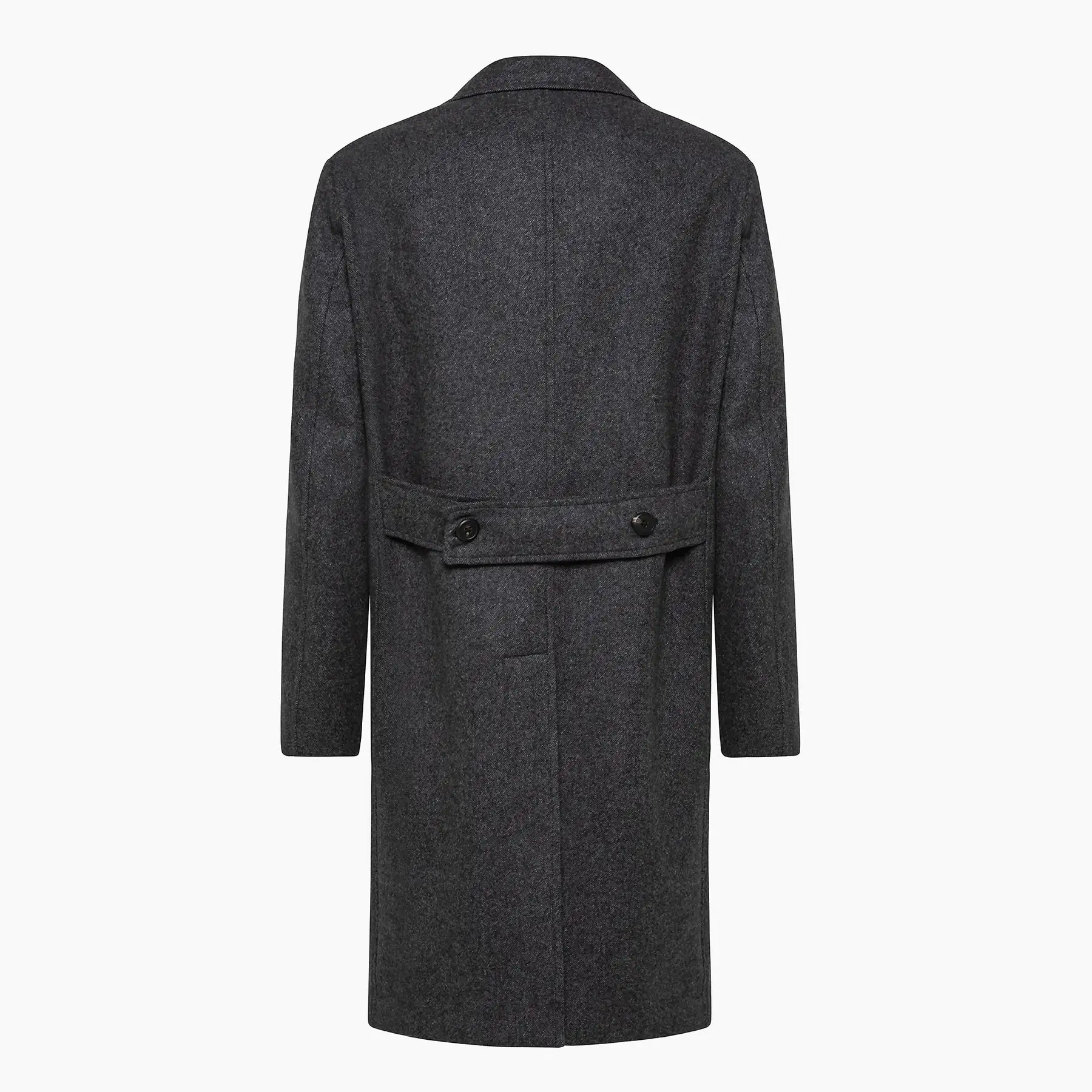 Grey long wool coat