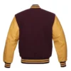 gold and maroon varisty letterman jackets