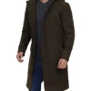 olive green wool coat for men