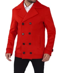 double breasted wool peacoat