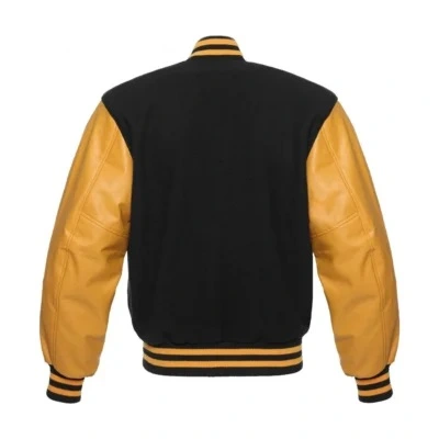 black and gold letterman