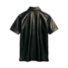 mens leather polo shirt