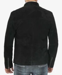 black suede leather jacket for men