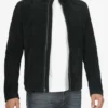black suede leather jacket