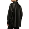 oversized leather shirt jacket