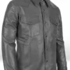 Leather Shirt for Men's in Grey - Image 3