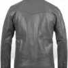 grey leather shirt boys