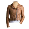 Belted Double Rider Leather Jacket