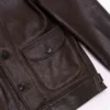 Men's Brown Leather Cossack Jacket Men's - Image 3