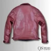 Reddish Brown Cossack Leather Jacket for Men - Image 3