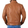 Light Brown Cognac Leather Jacket Men's - Image 2