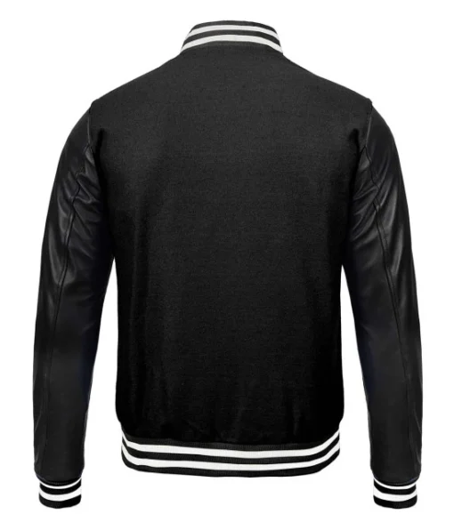 Men's Black Varsity Letterman Jacket
