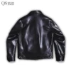 Men's Leather Cossack Jacket Black - Image 2