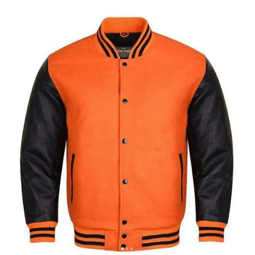 Orange and Black Varsity Jackets