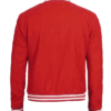 Red Wool Varsity Jacket mens
