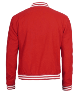 Red Wool Varsity Jacket mens