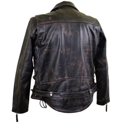 Schwarzenegger Distressed Biker Leather jacket