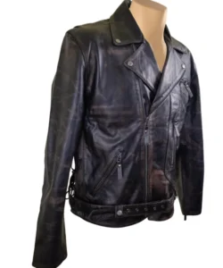 Arnold Schwarzenegger Terminator 2 Distressed Biker Leather jacket