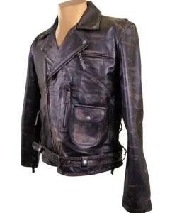 Terminator Distressed Biker Leather jacket