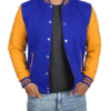 Yellow Blue Varsity Jacket for boys