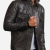 governor leather jacket side