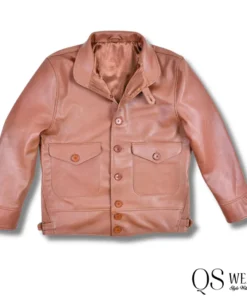 steer hide leather cossack jacket