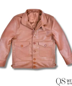 steer hide leather cossack jacket
